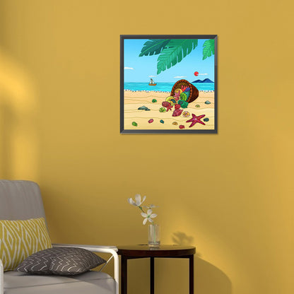 Summer Beach - Full Round Drill Diamond Painting 30*30CM