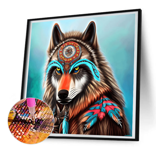 Aurora Wolf - Full Round Drill Diamond Painting 30*30CM