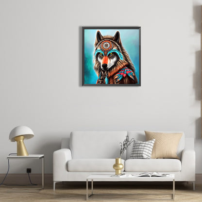 Aurora Wolf - Full Round Drill Diamond Painting 30*30CM