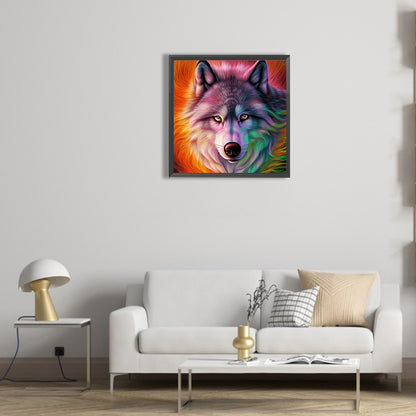 Aurora Wolf - Full Round Drill Diamond Painting 30*30CM