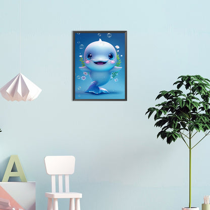 Happy Dolphin - Full Round Drill Diamond Painting 30*40CM