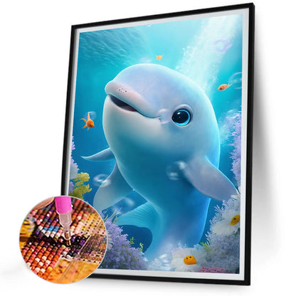 Longing Dolphin - Full Round Drill Diamond Painting 30*40CM