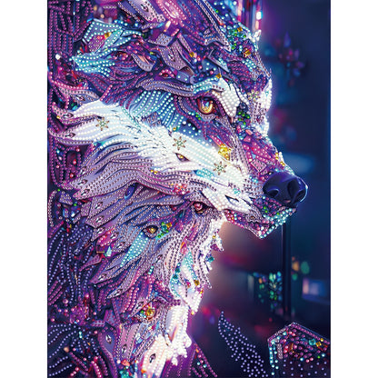 Tech Wolf - Special Shaped Drill Diamond Painting 30*40CM