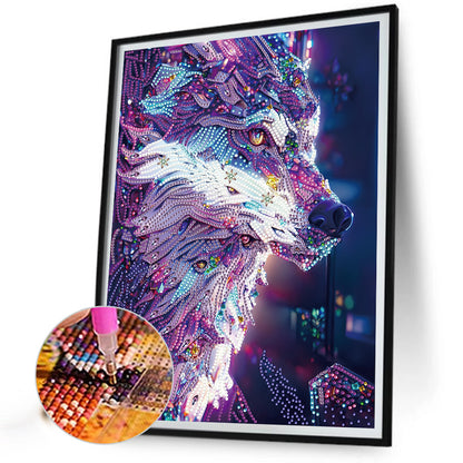 Tech Wolf - Special Shaped Drill Diamond Painting 30*40CM