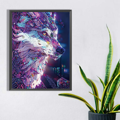 Tech Wolf - Special Shaped Drill Diamond Painting 30*40CM