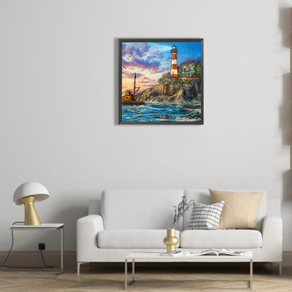 Landscape - Full Round Drill Diamond Painting 30*30CM