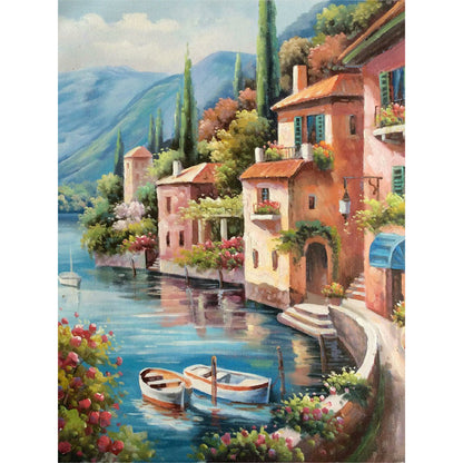 Landscape - Full Round Drill Diamond Painting 30*40CM