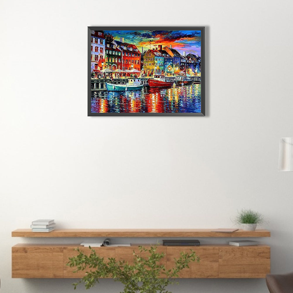 Landscape - Full Round Drill Diamond Painting 40*30CM