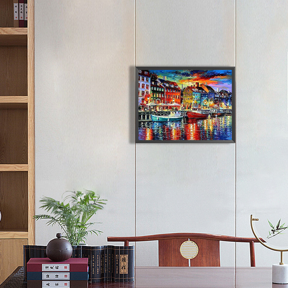 Landscape - Full Round Drill Diamond Painting 40*30CM