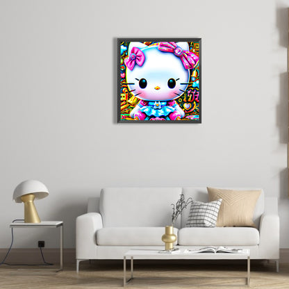 Exquisite Hello Kitty - Full Round Drill Diamond Painting 30*30CM