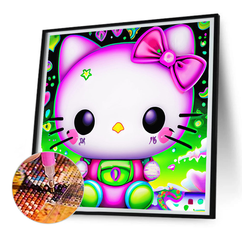 Exquisite Hello Kitty - Full Round Drill Diamond Painting 30*30CM