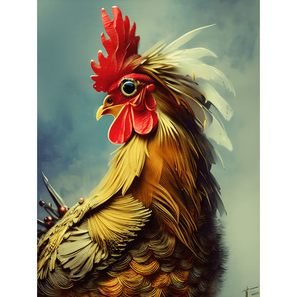 Farm Chicken - Full Round Drill Diamond Painting 30*40CM