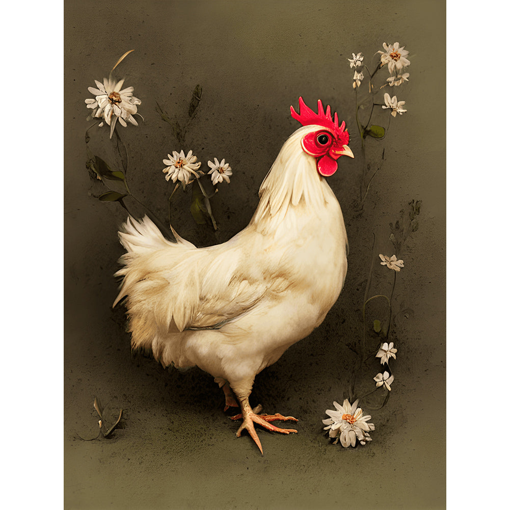 Farm Chicken - Full Round Drill Diamond Painting 30*40CM