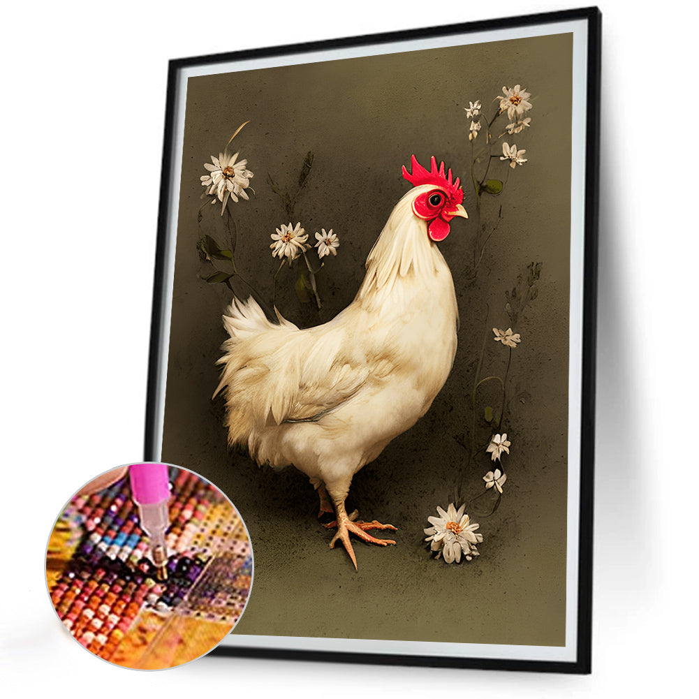 Farm Chicken - Full Round Drill Diamond Painting 30*40CM