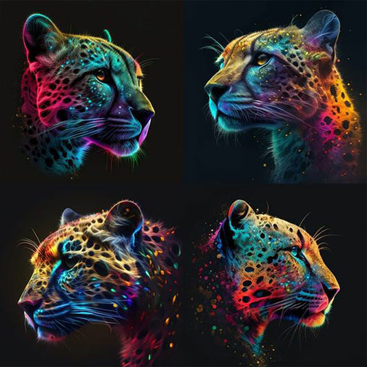 Leopard Head - Full Round Drill Diamond Painting 35*35CM