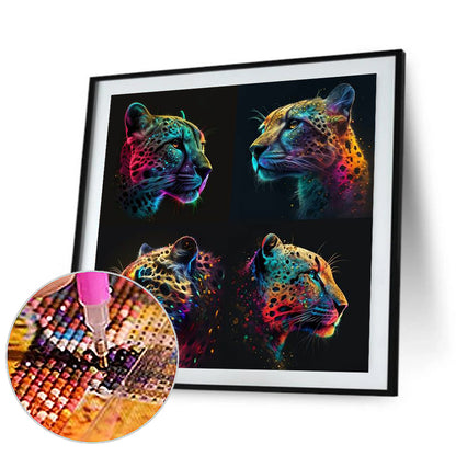 Leopard Head - Full Round Drill Diamond Painting 35*35CM