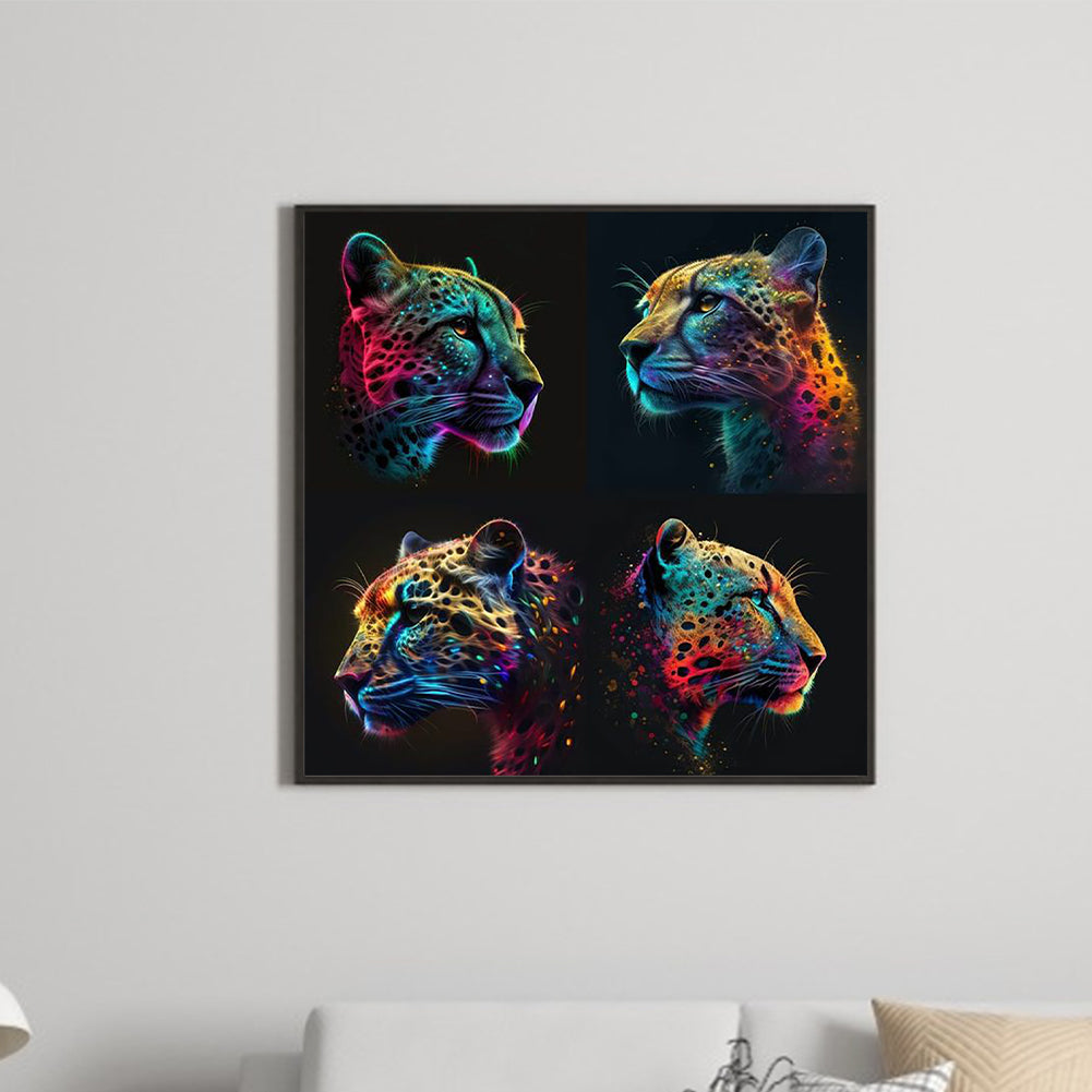 Leopard Head - Full Round Drill Diamond Painting 35*35CM