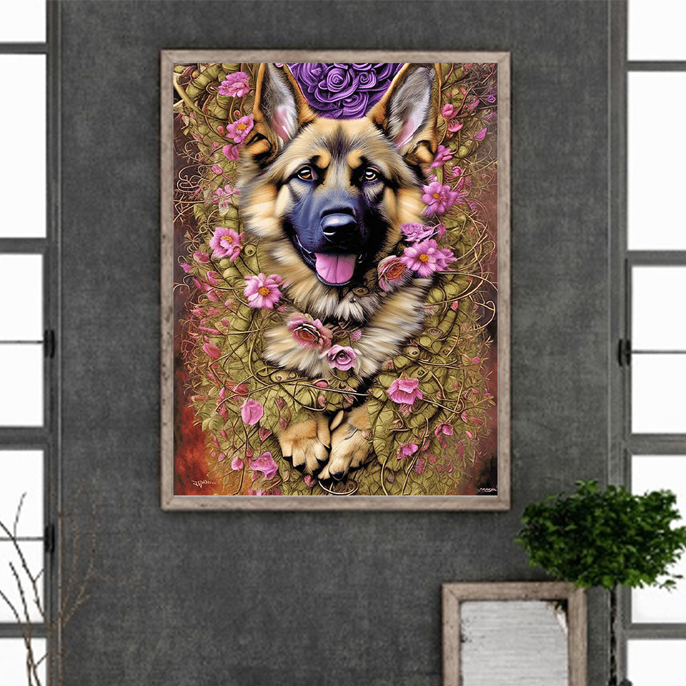 Wolf Dog - Full Round Drill Diamond Painting 30*40CM