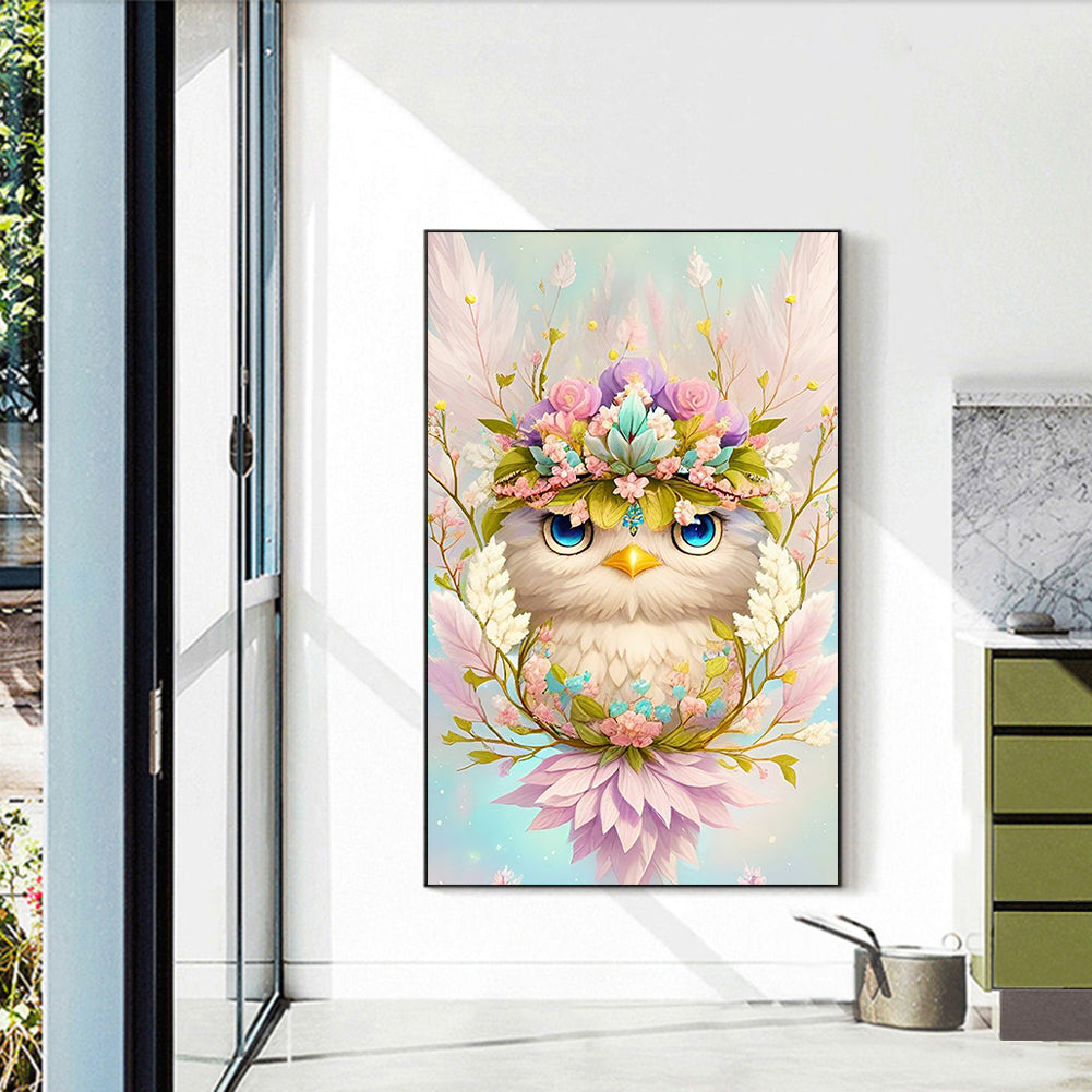 Owl - Full Round Drill Diamond Painting 30*50CM