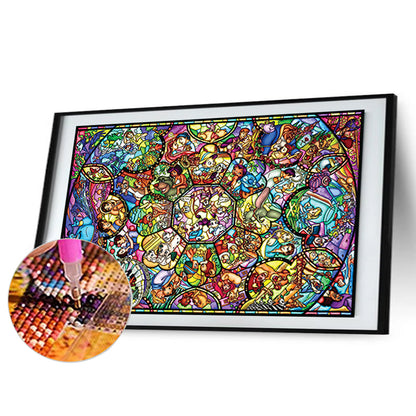 Disney Glass Art - Full Round Drill Diamond Painting 130*90CM