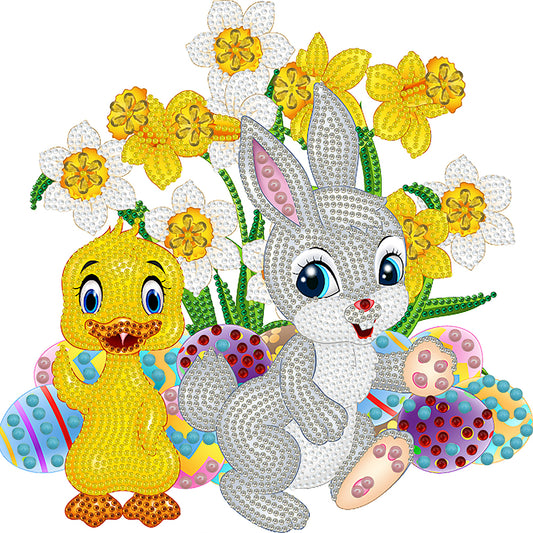 Rabbit And Duck - Special Shaped Drill Diamond Painting 30*30CM