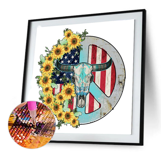 Flag Flower - Full Round Drill Diamond Painting 30*30CM