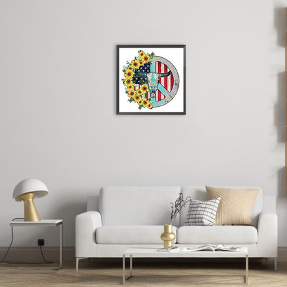 Flag Flower - Full Round Drill Diamond Painting 30*30CM