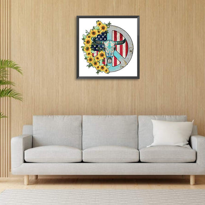 Flag Flower - Full Round Drill Diamond Painting 30*30CM