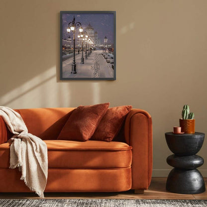 Winter Street - Full Round Drill Diamond Painting 40*50CM