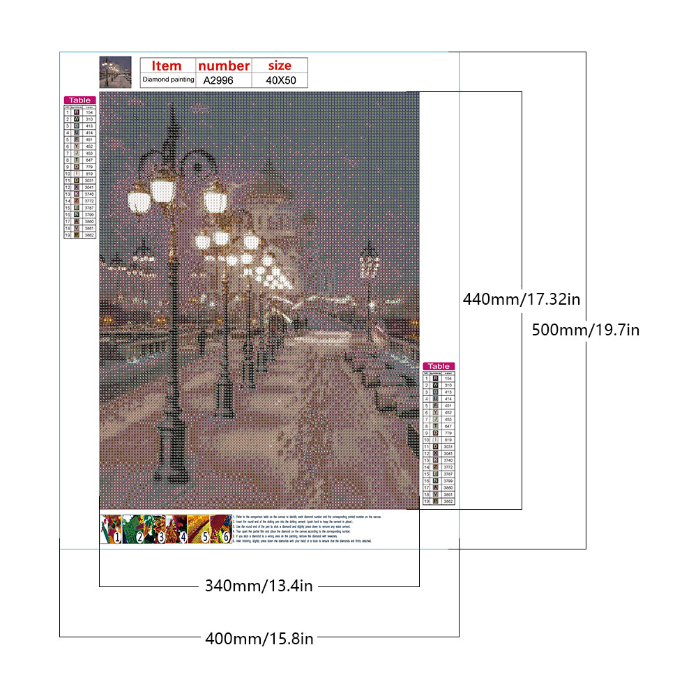 Winter Street - Full Round Drill Diamond Painting 40*50CM