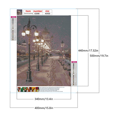 Winter Street - Full Round Drill Diamond Painting 40*50CM