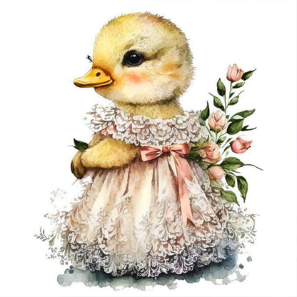 Costumed Duckling - Full Round Drill Diamond Painting 30*30CM