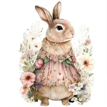 Bunny In Nightdress - Full Round Drill Diamond Painting 30*30CM