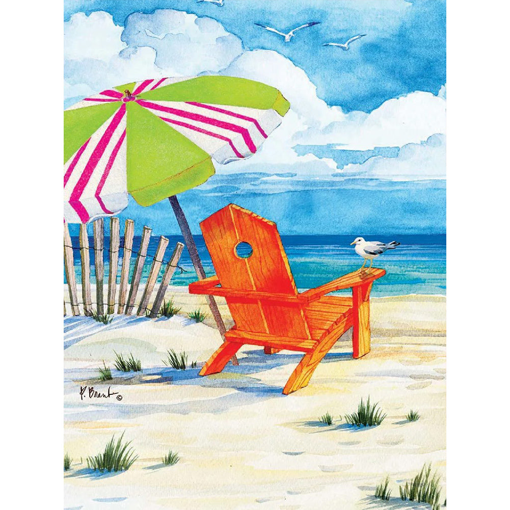 Beach Chair - Full Round Drill Diamond Painting 30*40CM