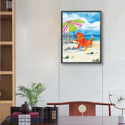 Beach Chair - Full Round Drill Diamond Painting 30*40CM