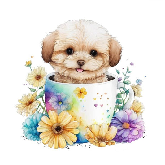 Teacup Puppy - Full Round Drill Diamond Painting 30*30CM