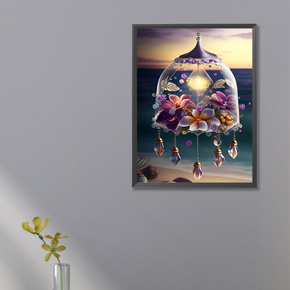 Flowers Wind Chime - Full Square Drill Diamond Painting 20*30CM