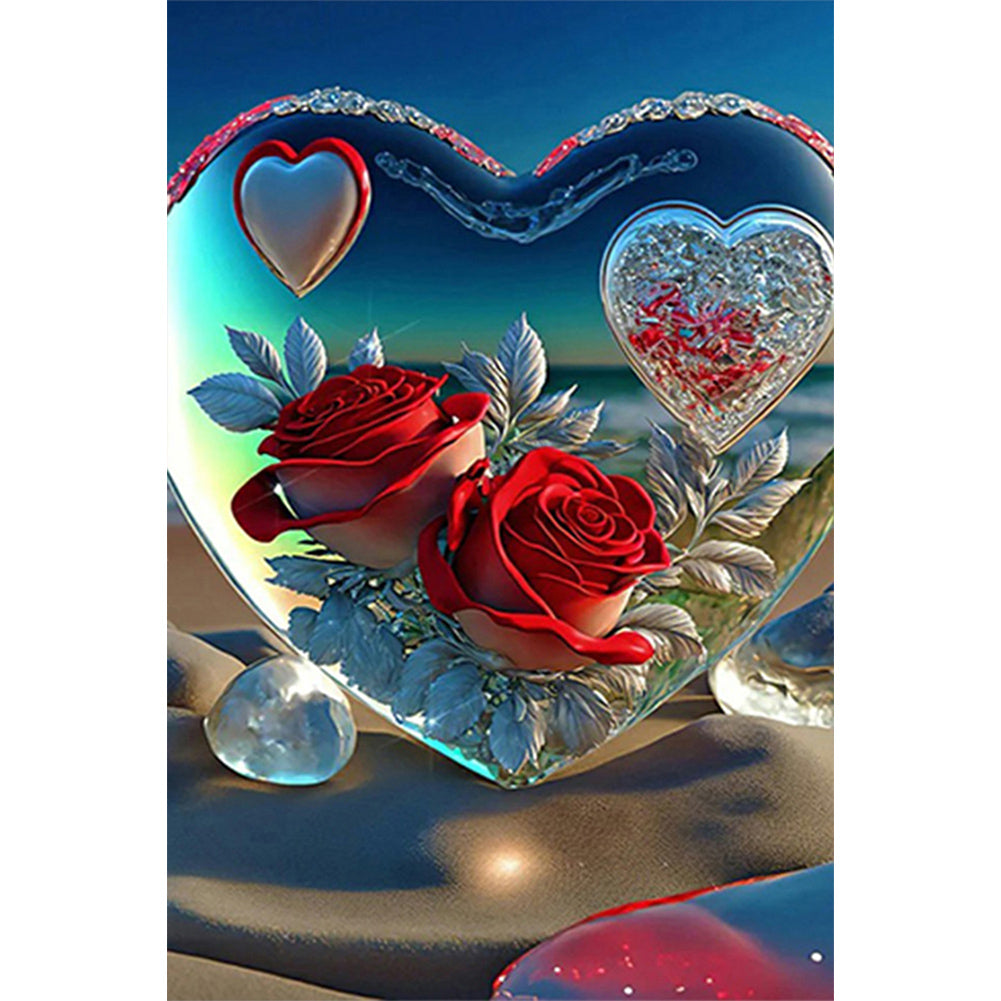 Love Rose - Full Square Drill Diamond Painting 20*30CM