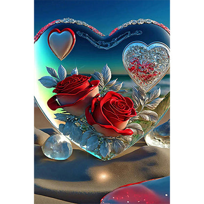 Love Rose - Full Square Drill Diamond Painting 20*30CM