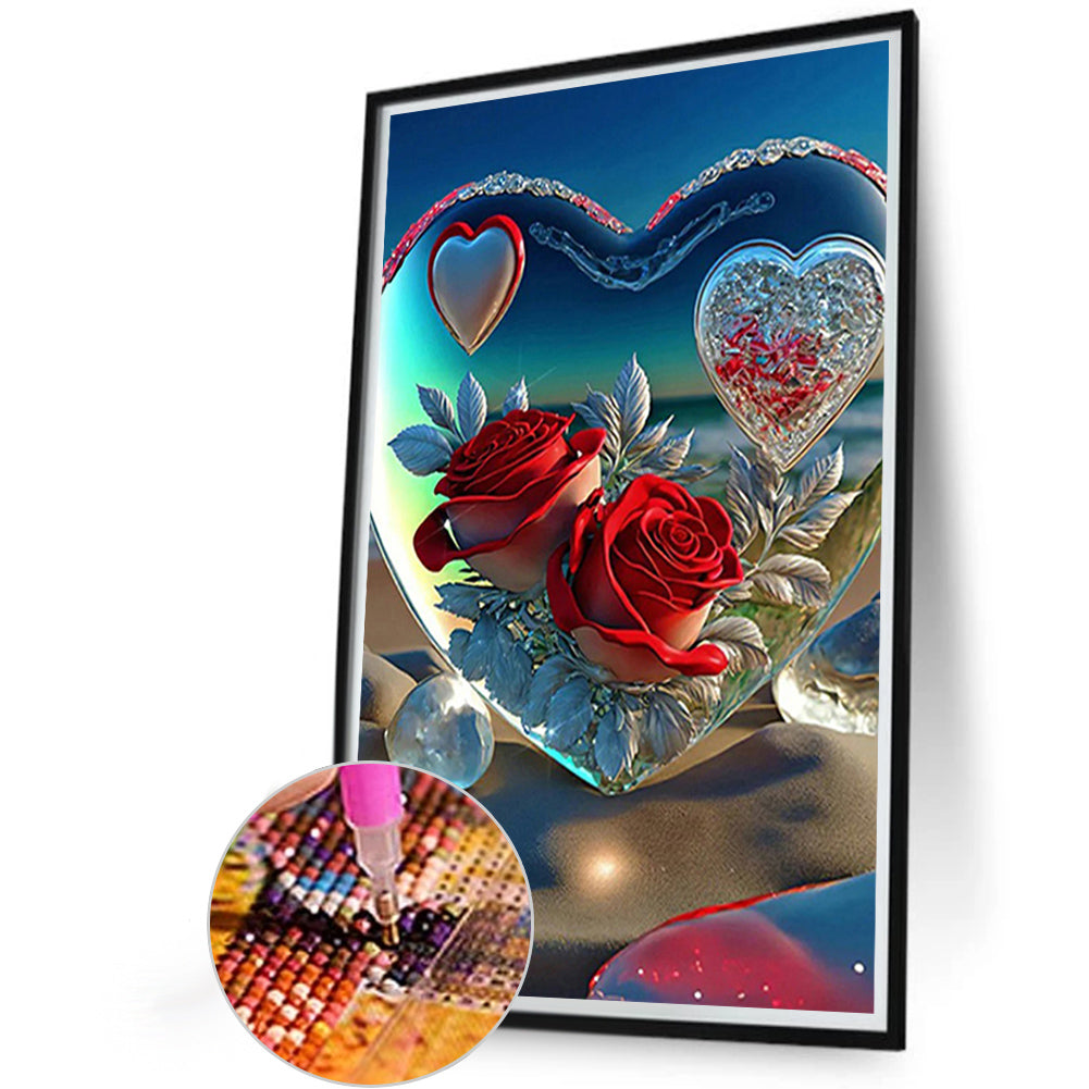 Love Rose - Full Square Drill Diamond Painting 20*30CM