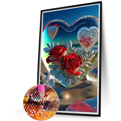 Love Rose - Full Square Drill Diamond Painting 20*30CM