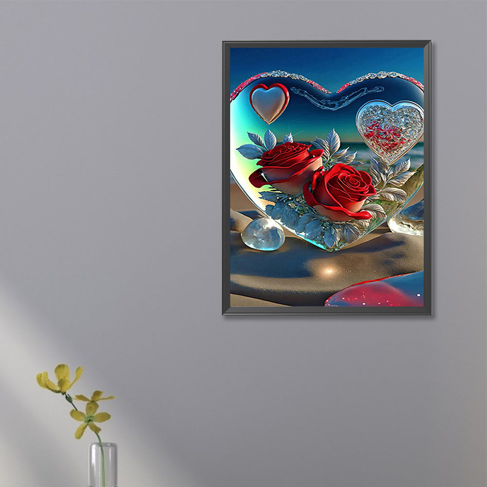 Love Rose - Full Square Drill Diamond Painting 20*30CM