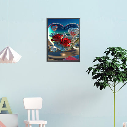 Love Rose - Full Square Drill Diamond Painting 20*30CM