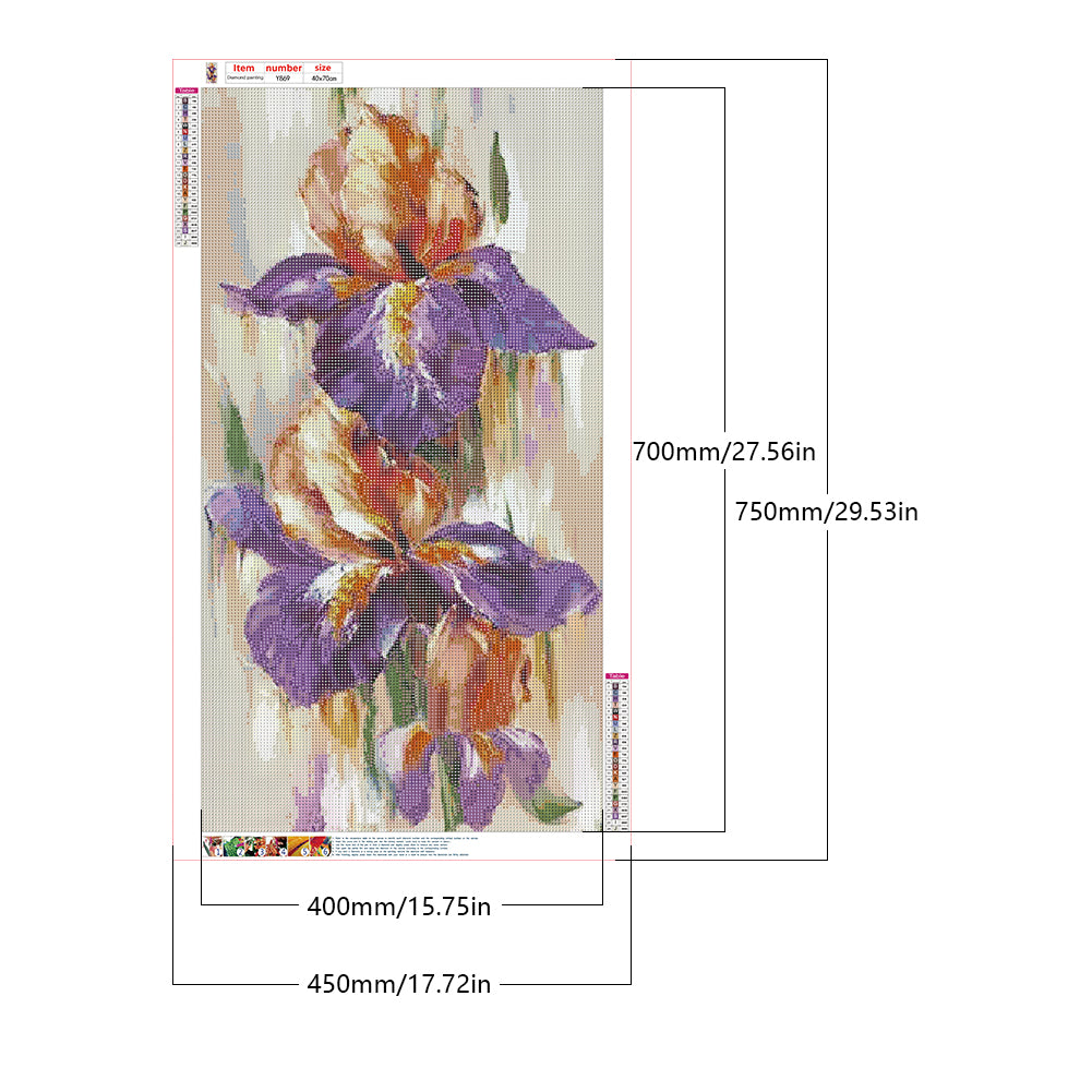 Iris - Full Round Drill Diamond Painting 40*70CM