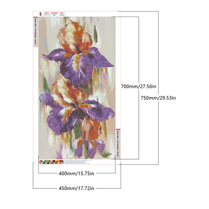 Iris - Full Round Drill Diamond Painting 40*70CM