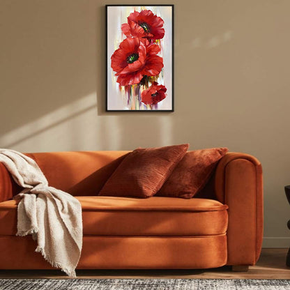 Poppies - Full Round Drill Diamond Painting 40*70CM