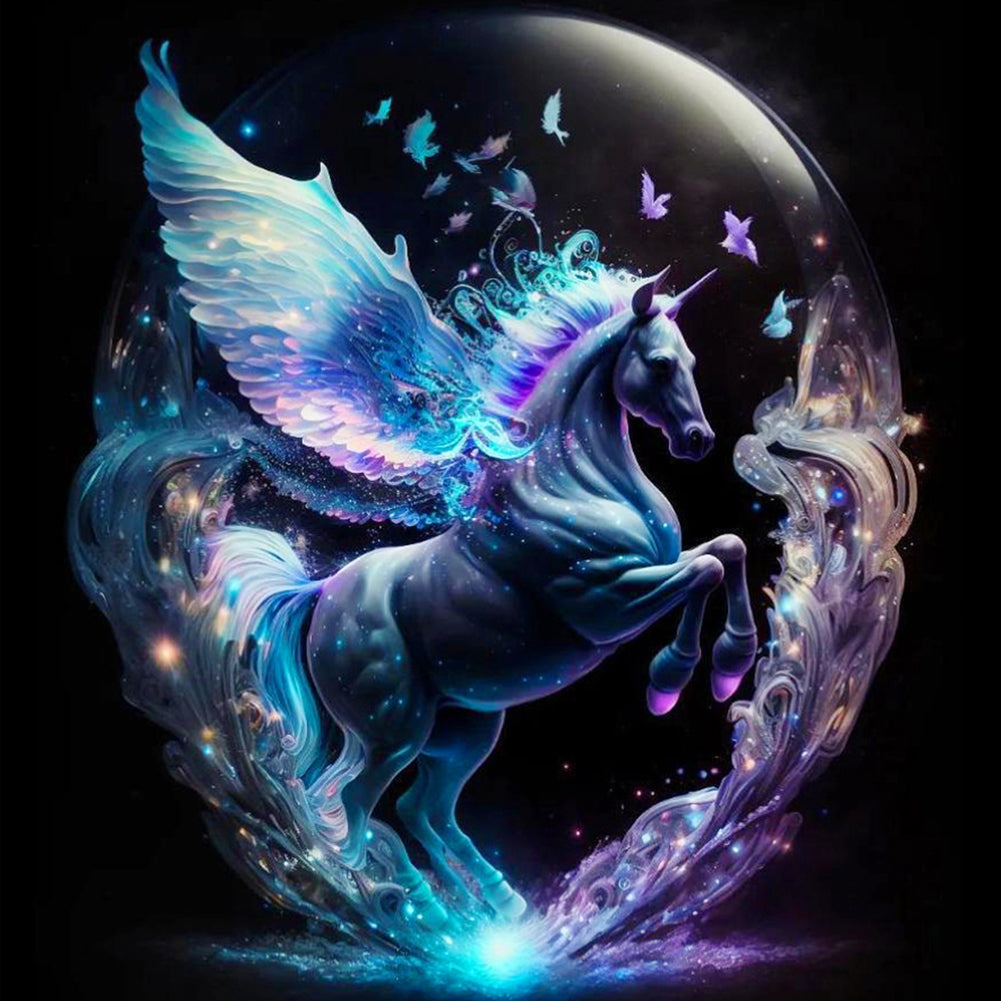 The Mysterious Pegasus - Full Round Drill Diamond Painting 30*30CM