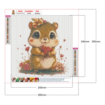 Squirrel - Full Round Drill Diamond Painting 30*30CM