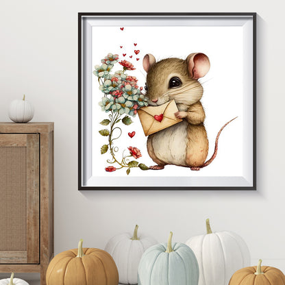 Letter Mouse - Full Round Drill Diamond Painting 30*30CM