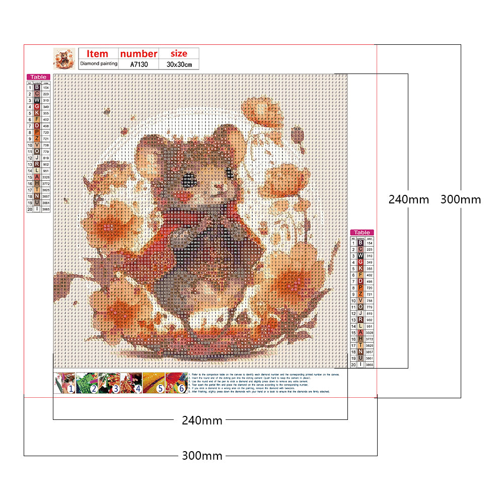 Costumed Mouse - Full Round Drill Diamond Painting 30*30CM